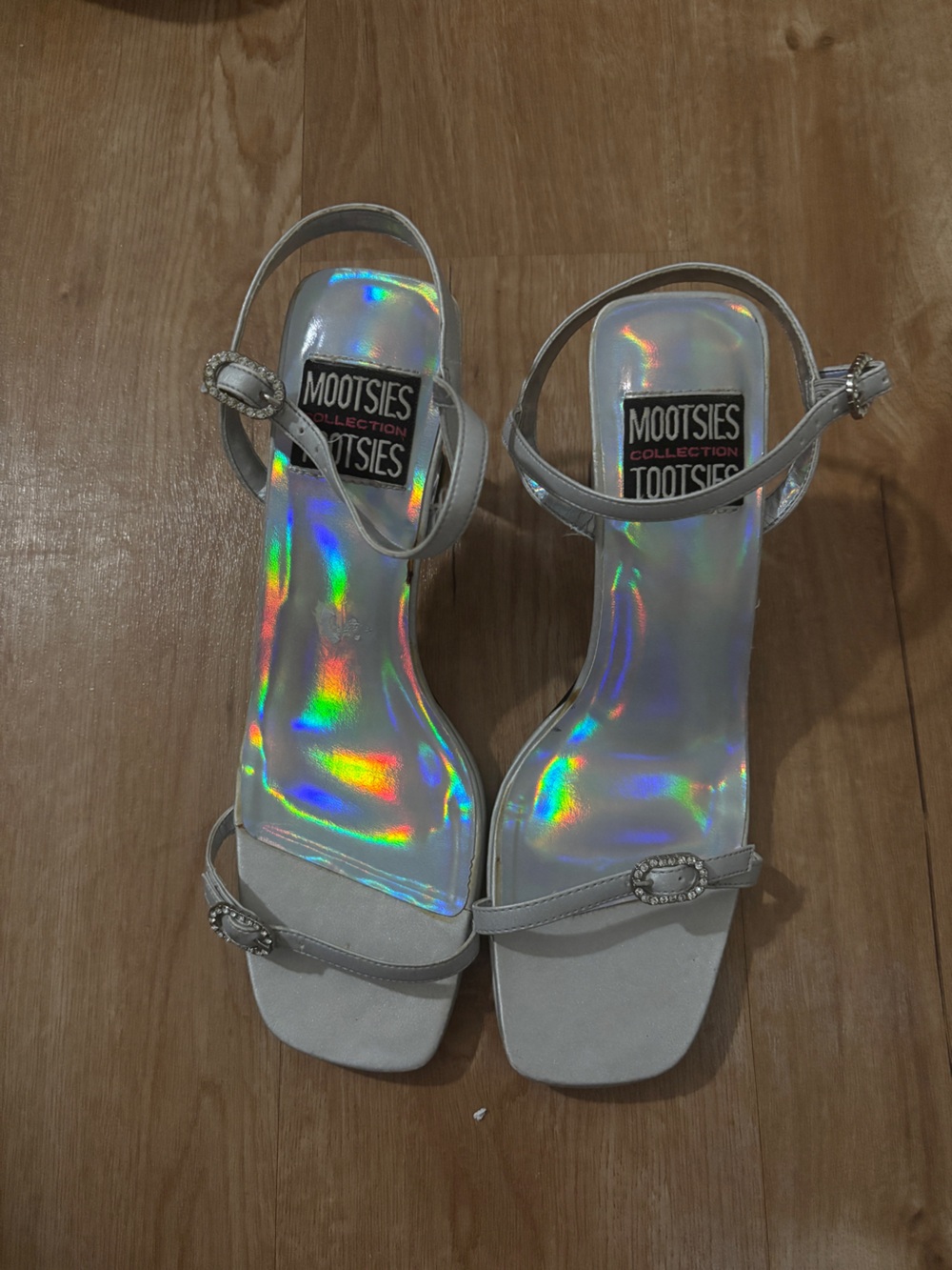 Mooties Tootsies Vintage Holographic Y2K 90s Heels 8.5